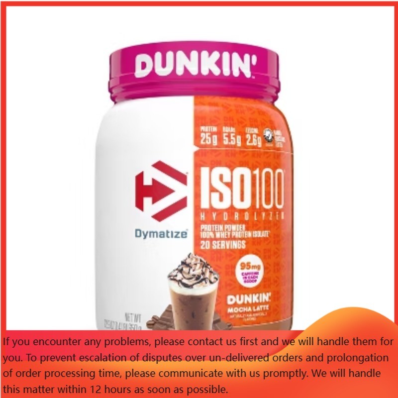 Dymatize 100% Whey Isolate Protein Powder – Dunkin Mocha Latte – 20 Serve