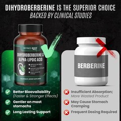 Refined Root Dihydroberberine 300mg & Alpha Lipoic Acid 600mg Dietary Supplement