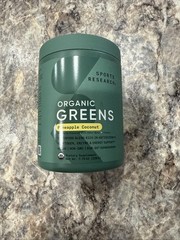 Organic Greens Pineapple Coconut (20 Servings) Superfood Powder for Energy &