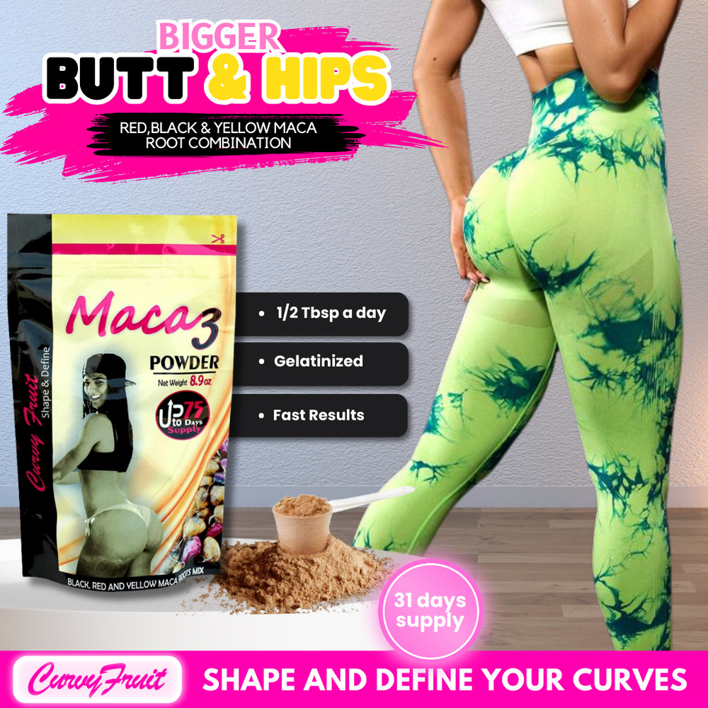 MACA ROOT POWDER: BIG BUTT & THICKER THIGHS 100% Genuine from Peru – 8.9 oz