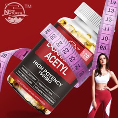 Nature’s Live Acetyl L-Carnitine 1500mg, 120 Capsules – Non-GMO and Gluten Free