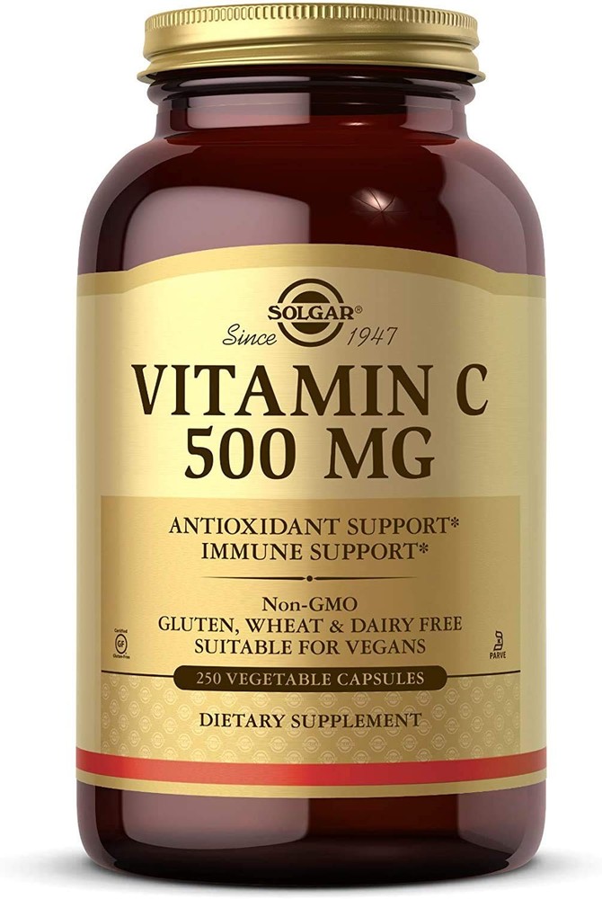 Solgar Vitamin C 500 mg, 250 250 Count (Pack of 1), Standard Packaging