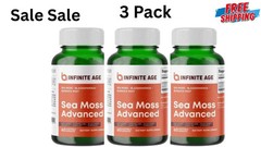 3 Pack INFINITE AGE Sea Moss Advanced 1250mg Superfood, High-Potency 60 Capsule