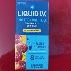 Liquid I.V. Hydration Multiplier Golden Cherry 10 Stick Pack 1 Box New EXP:06/26