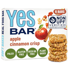 YES Nut Bars – Apple Cinnamon – Soft Chewy Healthy Snack Bars Made with Organic