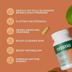 3 Pack Emma Gut Health Supplement 180 Capsules designed for Bloating Relief & Le