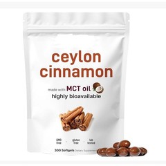 2X Ceylon Cinnamon 7200mg Equivalent Bioavailable MCT Oil 300 Softgels
