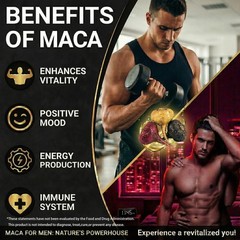Maca Men’s Power Complex – Boost Testosterone, Energy & Stamina, 300 Softgels
