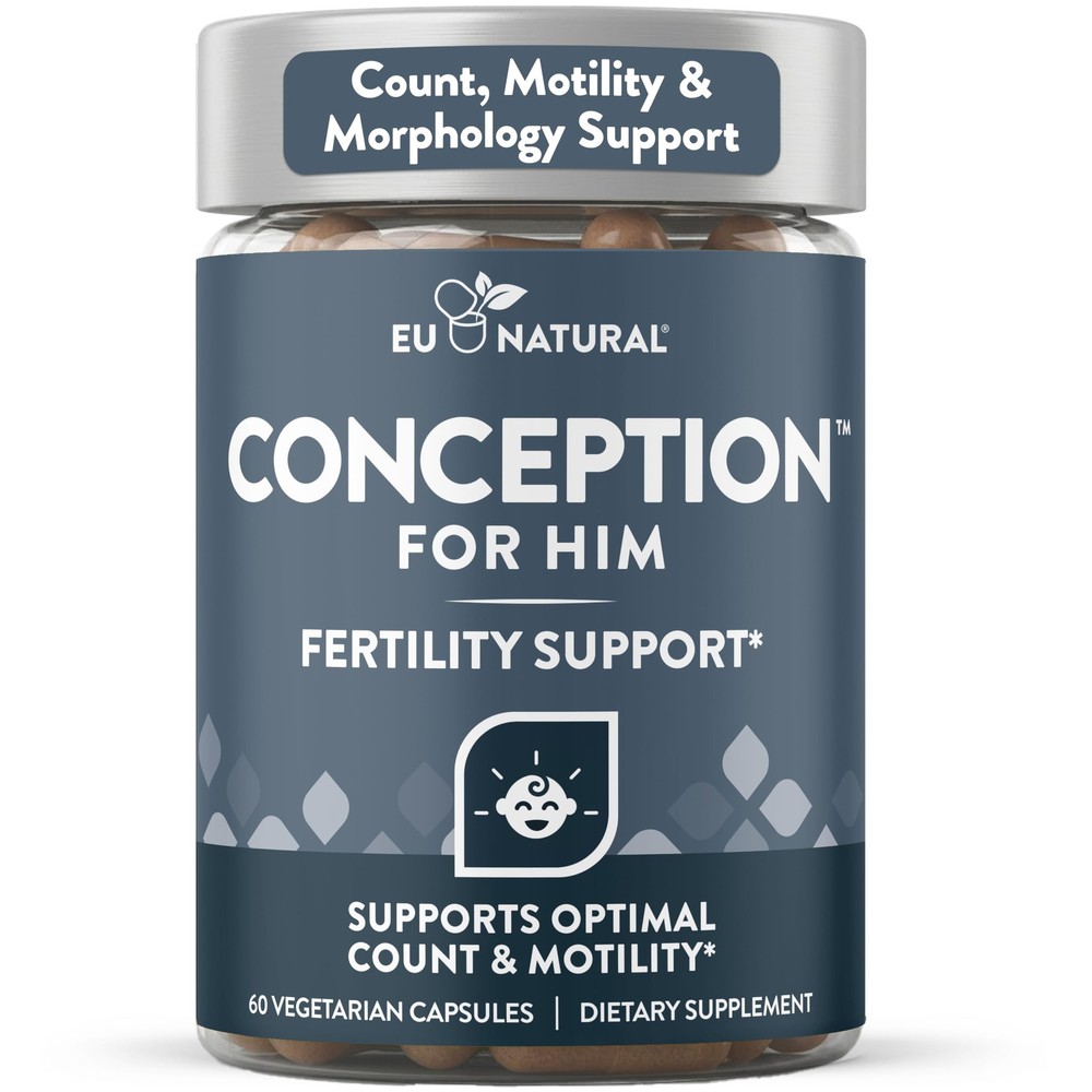 Eu Natural Conception for Him – Male Fertility 60 Count (Pack of 1), Clear
