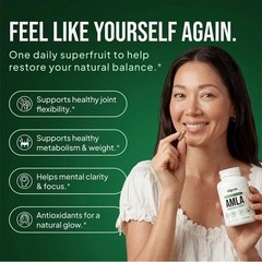 Alevia Organic Amla Capsules 1000mg Indian Gooseberry Antioxidant Supplement
