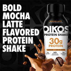 30G Protein Shake, Mocha Latte, Shelf Stable, 12 Fl Oz, 4 Count Bottles