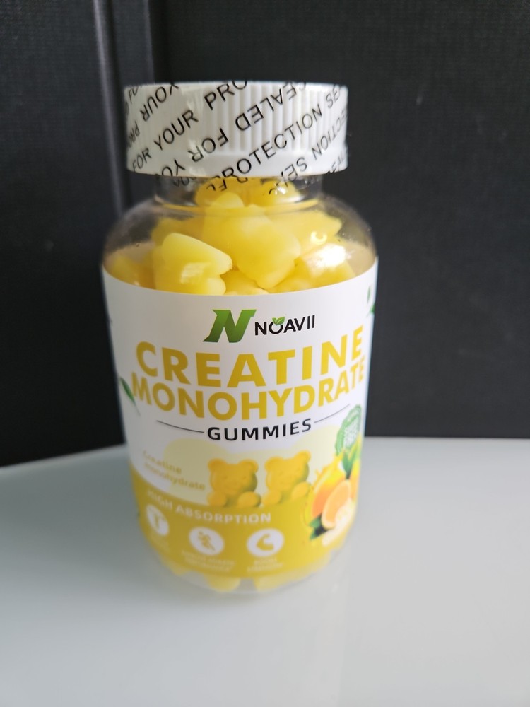 Noavii Creatine Monohydrate Gummies, 5000mg, Lemon Flavor, Unisex, 90ct