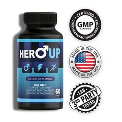 (6 Pack) Hero Up Men Enhancement Pills, HeroUp Male Health Support Capsules