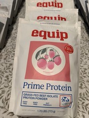 Equip Prime Protein Powder, Grass Fed Beef Isolate, Keto, Strawberry Flavor