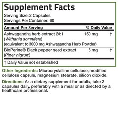 Bronson Ashwagandha Extra Strength Stress & Mood 120 Count (Pack of 1)