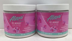 2X ALANI NU PRE-WORKOUT PINK SLUSH 20 SERVINGS EACH EXP 02/2027+ SEALED