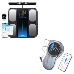 RENPHO Smart Scale with 8 Electrodes Larger Platform, Smart Tape with Large Disp