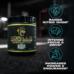 Gorilla Mode Base Pre Workout – Raises Nitric Oxide · Intense Focus & Drive