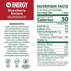 V8 +Energy Strawberry Banana Juice Energy Drink 8 fl oz Can 24 Pack