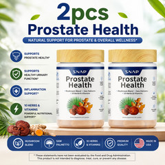 SNAP Prostate Wellness 90 Capsule Supplement Pills | Mushroom + Saw Palmetto +