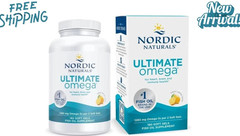 Nordic Naturals Ultimate Omega Lemon Flavour 1280 mg 180 Soft Gels EXP 03/2028