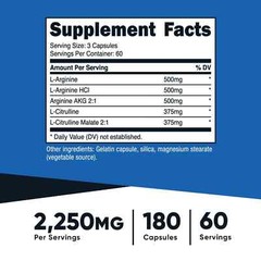 Nutricost Nitric Oxide Booster 2,250mg, 180 Capsules – EXP 12/2026