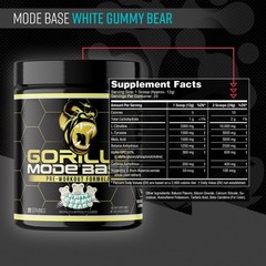 Gorilla Mode Base Pre Workout – Raises Nitric Oxide · Intense Focus & Drive