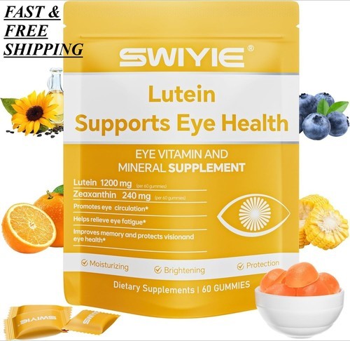 LUXRY SWIYIE Lutein Gummies – Eye Health Support with Lutein&Zeaxanthin, 60 Gums