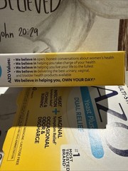AZO Yeast Plus Dual Relief Multi Benefit Formula 60 Tablets (2 Pack) Exp 07/26