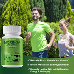 Moringa Oleifera Organic Leaf Extract 5,000mg Serving 100% Pure Capsules 60