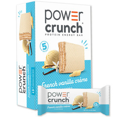 Power Crunch Original Protein Energy Bars, French Vanilla Cream, 1.4 oz, 5 Count