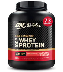 Optimum Nutrition Gold Standard 100% Whey Protein, Strawberries & Cream, 5 lb