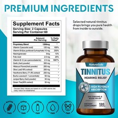 Natural Tinnitus Relief Capsules – Reduce Ringing Ears, Improve Sleep & Focus, 1