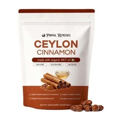 Ceylon Cinnamon Softgels Equivalent 7200mg MCT Oil 30ct Supplement