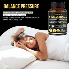 Ashwagandha 6000mg Fenugreek 550mg Maca Root 500mg Ginger Root 250mg Rhodiola