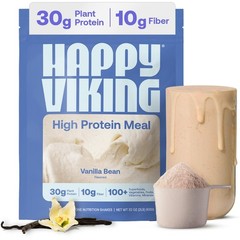 Happy Viking Vanilla Plant – Based Protein Powder, +100 Superfoods, 15 Meals HOT