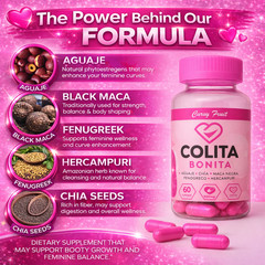 Glute Growth & Fat Burner – Aguaje Curvy fruit + Black Maca + Fenugreek -31 days