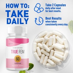 (1 Pack) True Fem for Women Advanced Wellness Support Supplement 60 Capsules