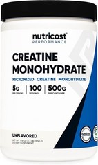 Nutricost Pure Creatine Monohydrate Powder 500g Micronized Unflavored Workout