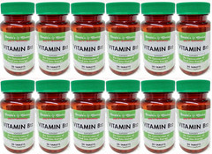 ( Lot 12 Bottles ) P.Choice Vitamin B12 ( 30-Tablets/Bottle=TOTAL 360-Tablet )