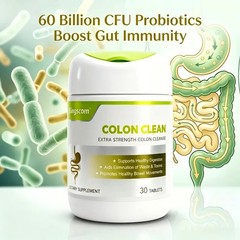 Kingscom Colon Clean Extra Strength Herbal Supplement 30 Tablets Licorice Lilac