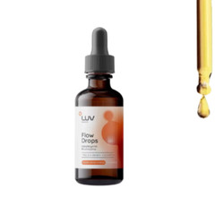LUV Adaptogen Flow Drops – Health Mushroom Blend – Peach Watermelon Flavor