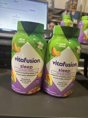 lot of 2-Vitafusion Sleep Gummies 140 In Each, Peach/White Tea Flavor, Exp 11/26