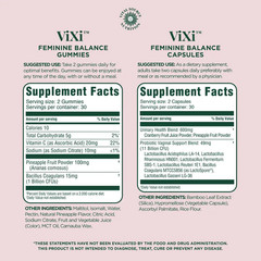 ViXi Feminine Balance Gummies – Hormone & Mood Support – Vitex + Black Cohosh