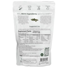 Organic Spirulina Tablet, 720 Tablets