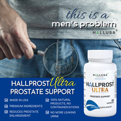 HALLPROST ULTRA – Prostate Supplement for Men – Healthy urine Flow – 60 cap