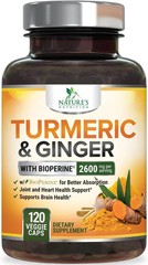 Turmeric Curcumin Supplement 2600mg – with pure Ginger & Turmeric – BioPerine