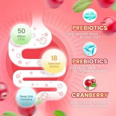 2 PACKS-VivoNu Cranberry Probiotic Gummies | Targeting Body Odor, Women’s Health