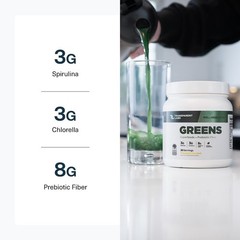 Organic Prebiotic Greens: Spirulina, Chlorophyll, Detox Support – 30 Servings