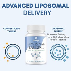 Taurine Supplement Liposomal Taurine 3000mg – High Dose Taurine Amino Acid Suppl